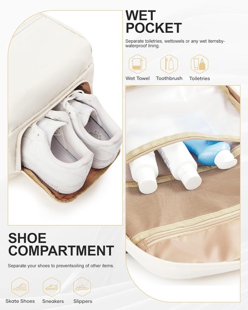 Coofay Vacuum Backpack - Travel Compression System with Pump | Lightweight Carry-On for Women