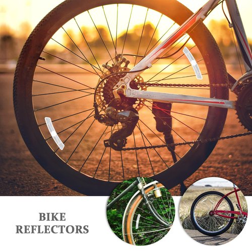 Kisangel Bike Wheel Reflectors 10Pcs Bicycle Spoke Reflective Safety Warning Accessories for Night Riding Road and Mountain Bikes