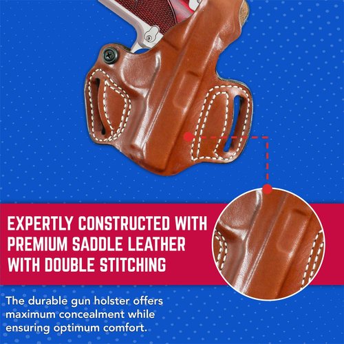 Desantis Thumb Break Mini Slide Holster, Premium Gun Holster, Fits SIG P938, Kimber Micro 9MM, Adjustable Tension Device, Right-Hand Draw, Tan