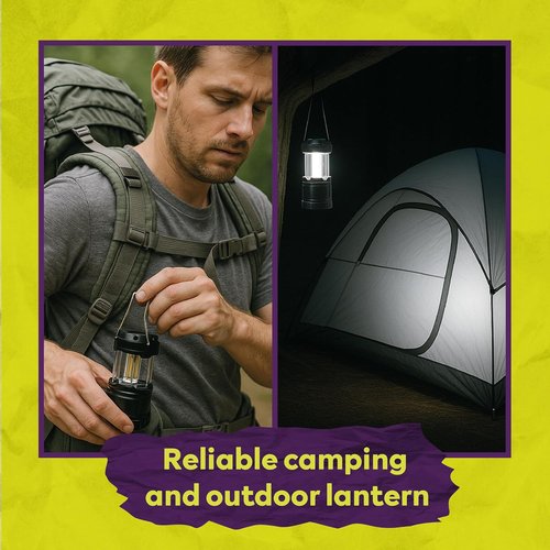 ATack LED Camping Lantern - Portable Battery-Powered Flashlight | 4-Pack for Emergencies & Outdoor Use