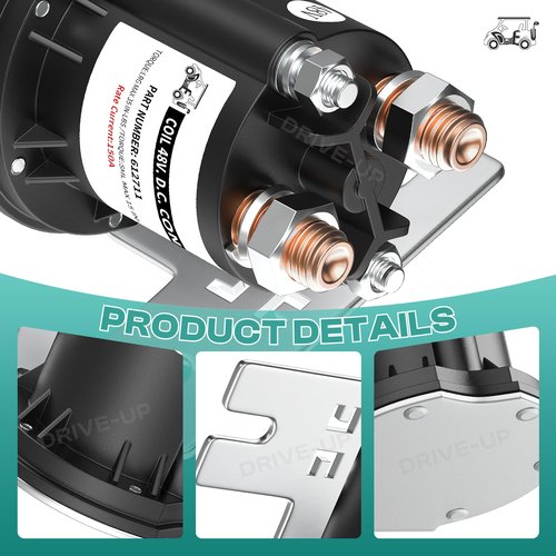 DRIVE UP 48 Volt Solenoid for EZGO TXT Electric 2010-Up & All 48V MPT 800/1000 Vehicles Golf Cart,OEM 612711