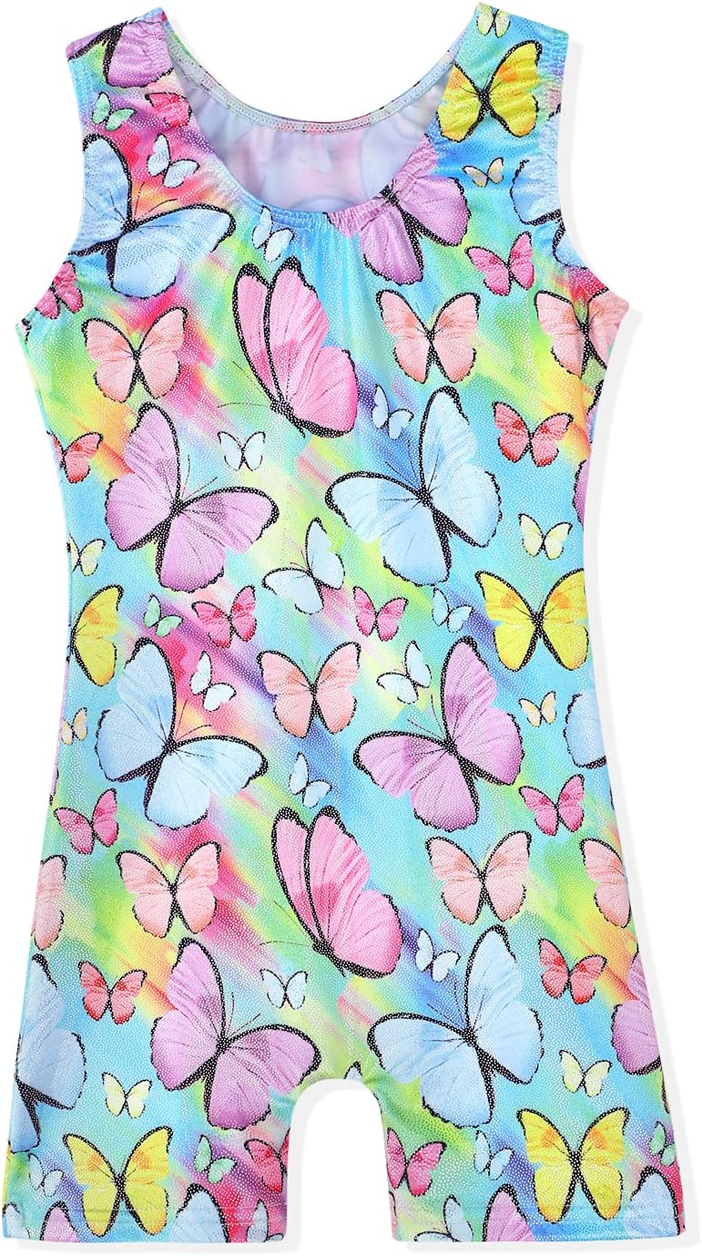 Skiennix Leotards for Girls | Shiny Rainbow Mermaid Unicorn Design | Toddler Dance Wear