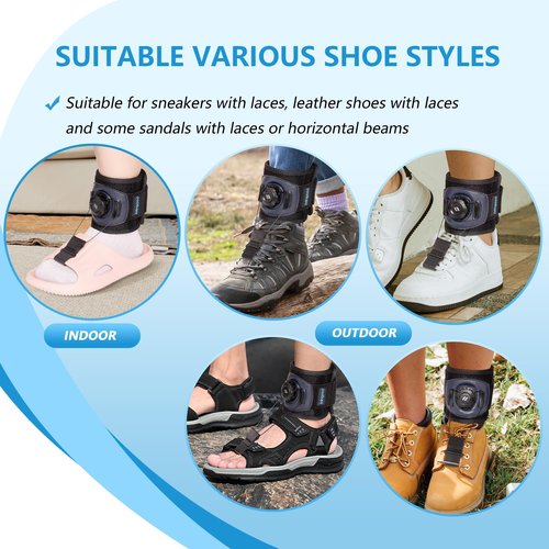 joingood AFO Foot Drop Brace for Walking with Shoes, Drop Foot Brace with Reel-Adjust Dorsiflexion Assist, Adjustable Foot Brace for Drop Foot Support, Fits Left or Right Foot for Women Men (S/M)