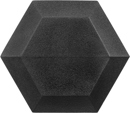 Hex Dumbbells Rubber Coated Cast Iron Hex Black Dumbbell Free Weights for Exercises 17.5 Pounds/Pair