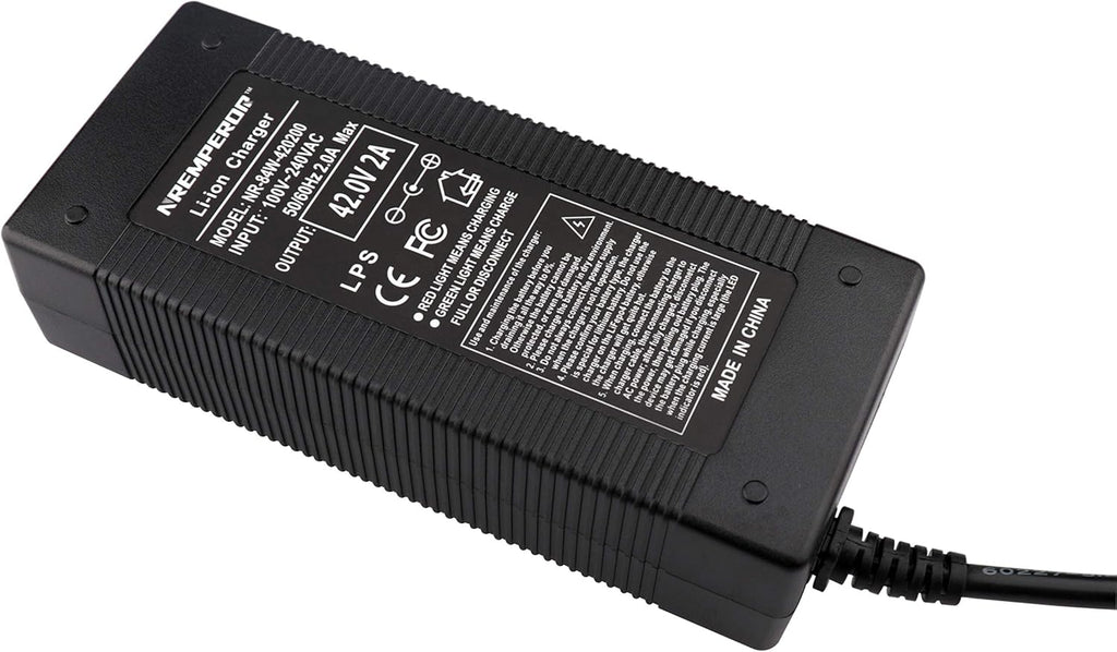 42V 2A Fast Charger for 36V Li-ion Batteries - Compatible with Razor, Jetson, Gotrax | 1 Prong DC-Round Port