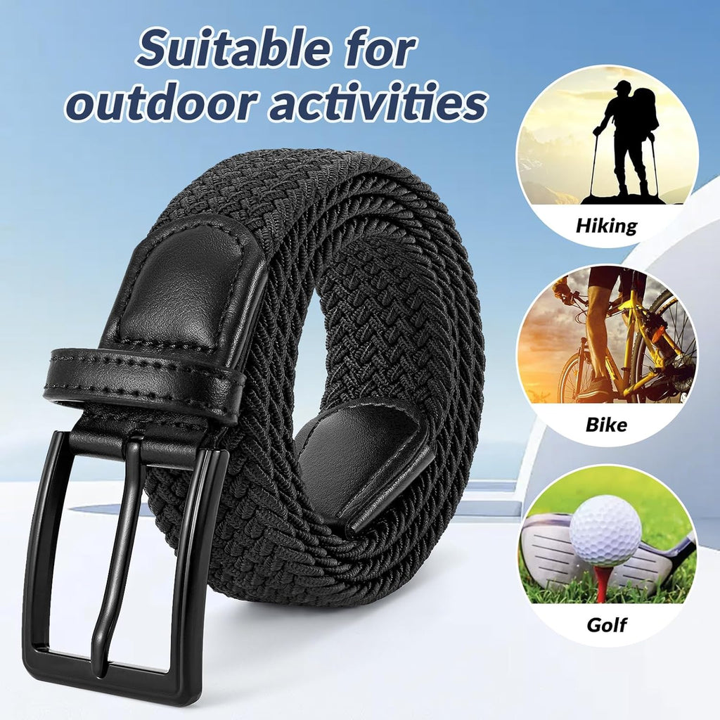 Beltroad Elastic Braided Golf Belt - Lightweight No-Hole Design | Breathable Stretch for Casual Wear