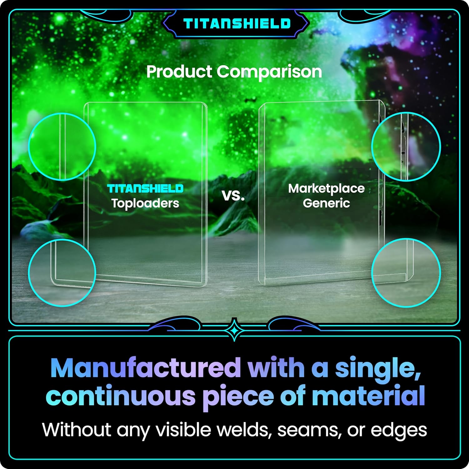 TitanShield Toploader Sleeves - Platinum Quality 3"x4" Card Protectors for Trading Cards (200 ct.)