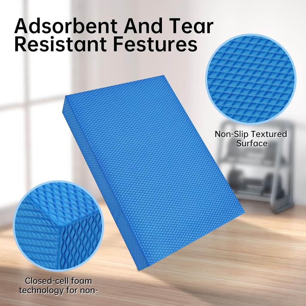 Skiennix Exercise Balance Pad - High-Density Foam Mat for Therapy & Stability Training | Slip-Resistant TPE