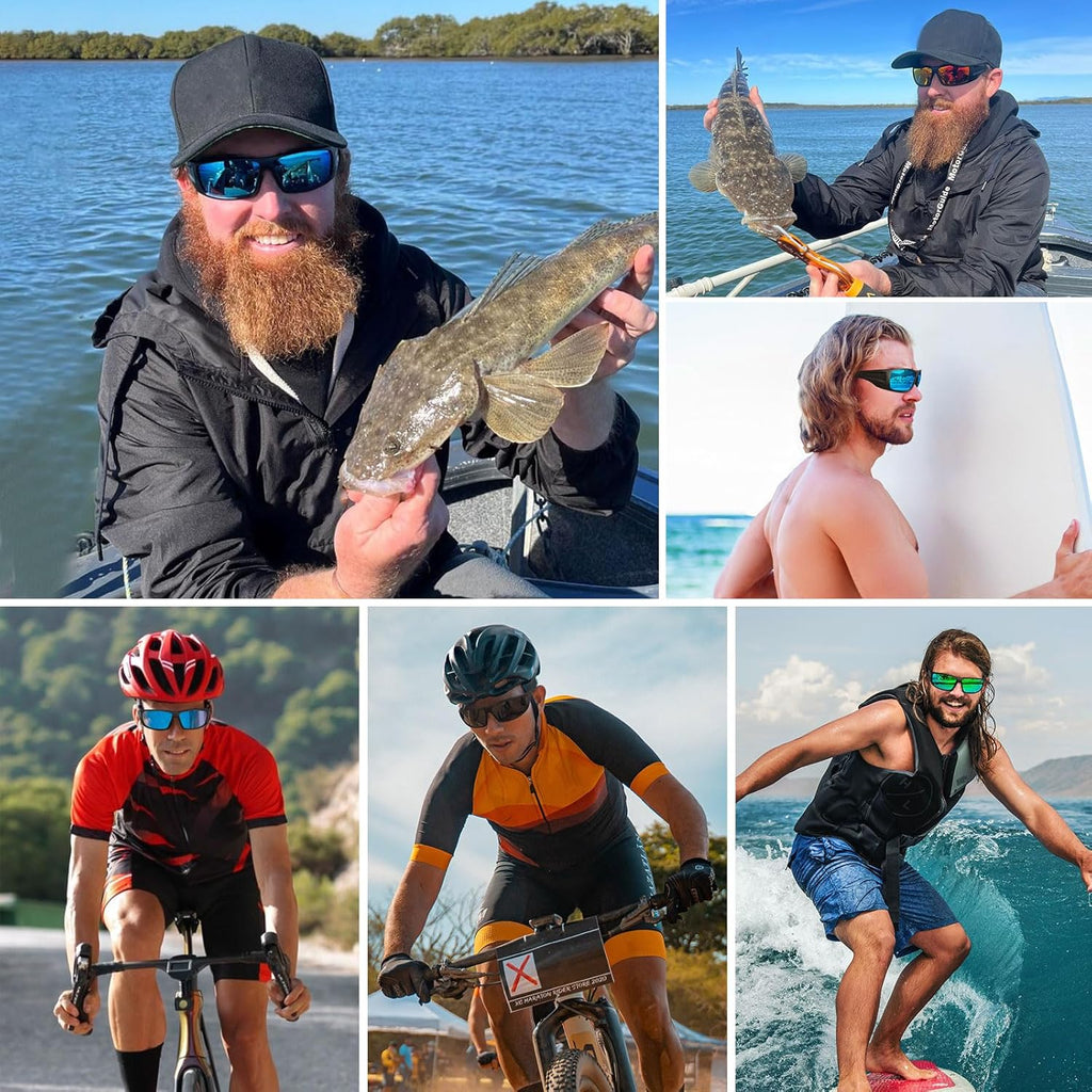 Skiennix Polarized Sports Sunglasses - Unbreakable Frame for Cycling & Fishing | UV400 Protection