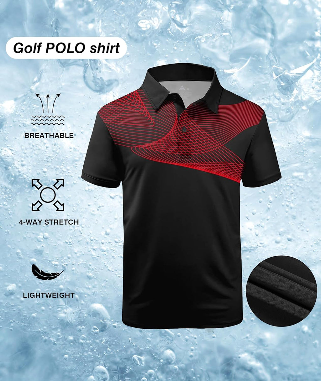 ZITY Golf Polo Shirts - Men's Short Sleeve Athletic Tennis T-Shirt in Stylish Design