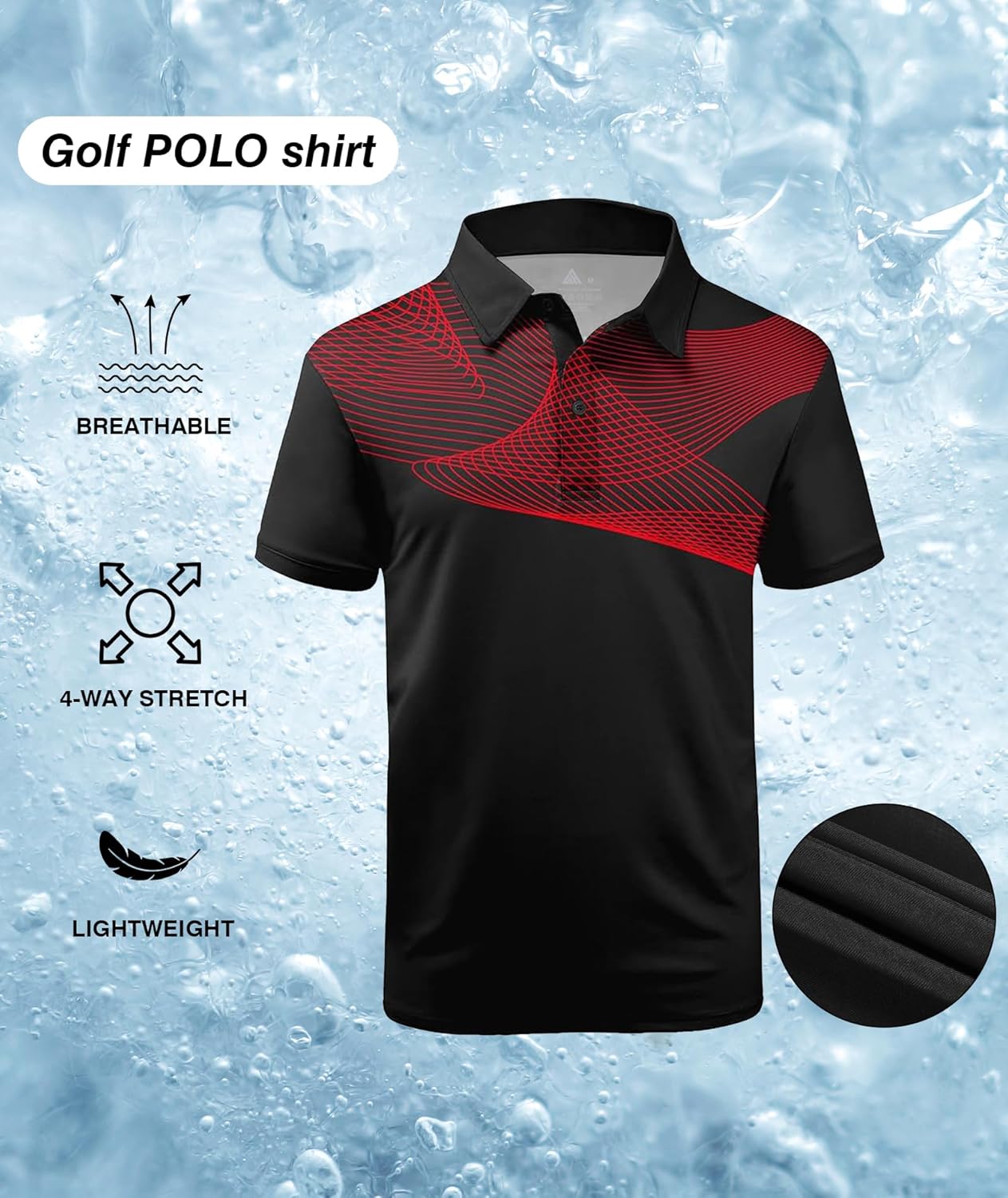 ZITY Golf Polo Shirts - Men's Short Sleeve Athletic Tennis T-Shirt in Stylish Design