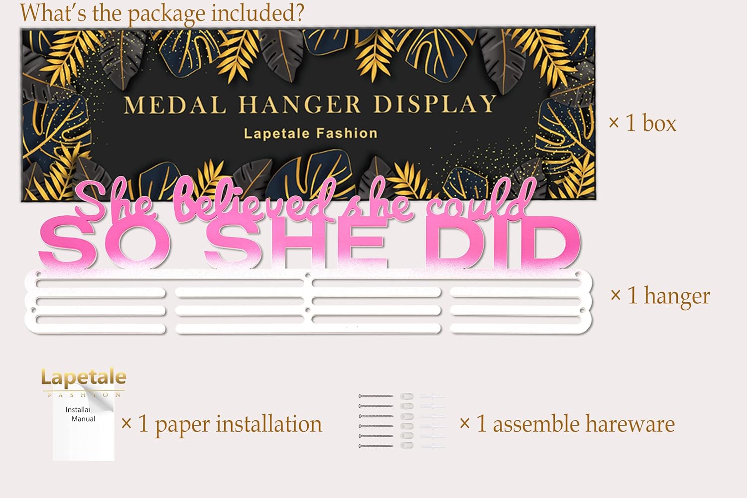 Skiennix Race Medal Holder - Stylish Wall Hanger for Marathon & Runner Medals | Durable Design
