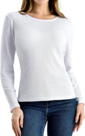 Walifrey Long Sleeve Shirts - Ribbed Knit Women's Tops for Spring Fashion | Stylish & Comfortable