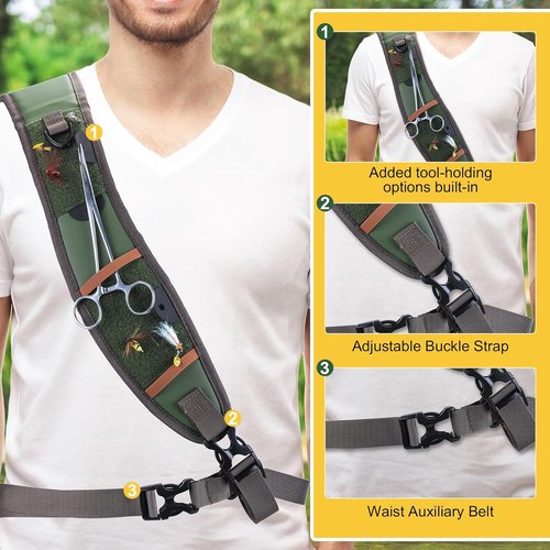Goture Waterproof Fly Fishing Sling Pack - 13L Tackle Backpack with Rod Holder & Airtight Zipper
