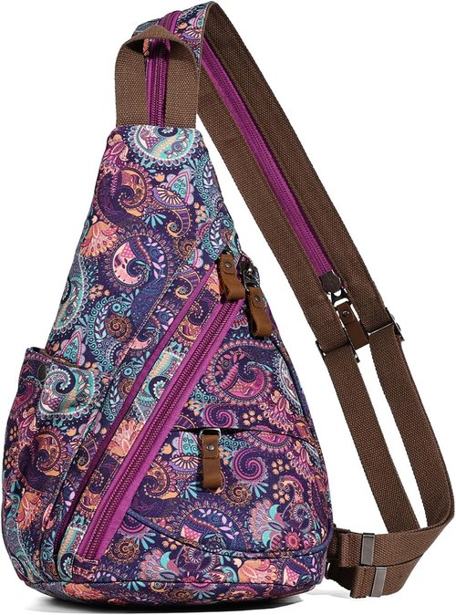 KL928 Canvas Sling Bag - Versatile Small Crossbody Backpack for Men & Women | Casual Daypack