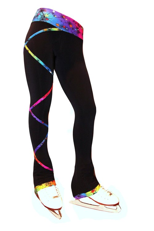 Ice Figure Skating Rainbow Criss Cross Pants (Child Medium)