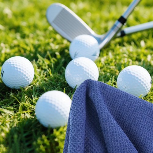 NUOYEE 3 Pack Golf Towel 16 X 24 Inches for Men Women Golf Bags,Microfiber Waffle Golf Club Cleaning Towels Rags(Large)