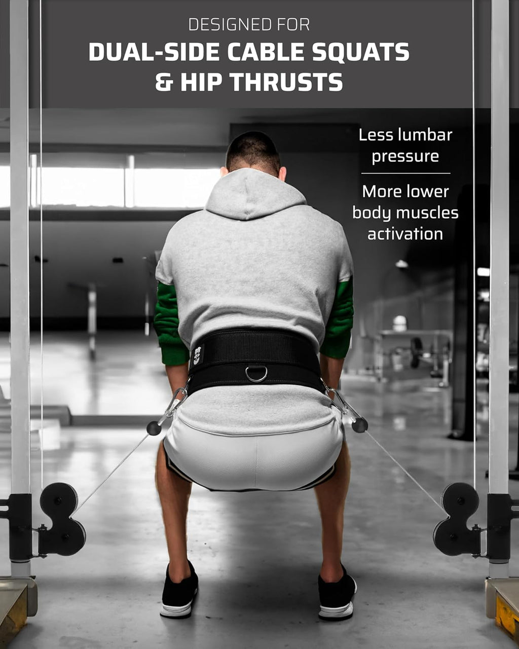 TheFitGuy Multi-Attachment Belt - Enhance Cable Machine Workouts | 5 Attachment Points, 2 Straps (40” & 27”)