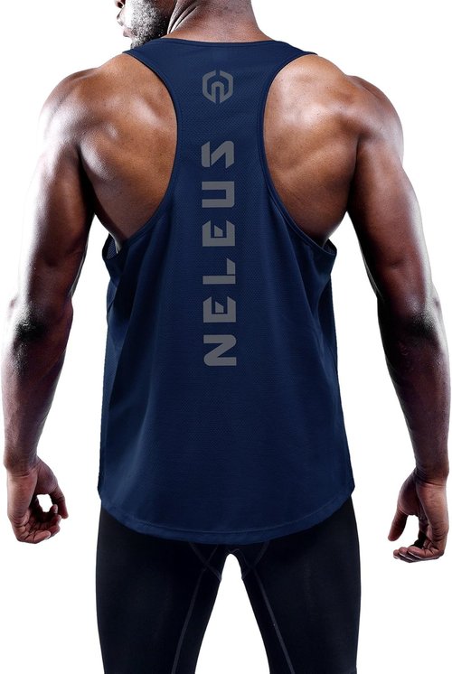 NELEUS Men's Dry Fit Y-Back Muscle Tank | 3-Pack Workout Gym Shirts for Ultimate Comfort