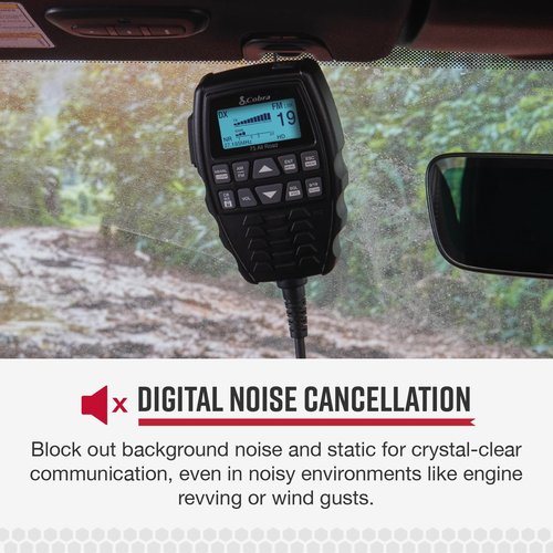 Cobra 75 All Road CB Radio Wireless Microphone with Bluetooth Connectivity - AM/FM, Waterproof, Pack of 1