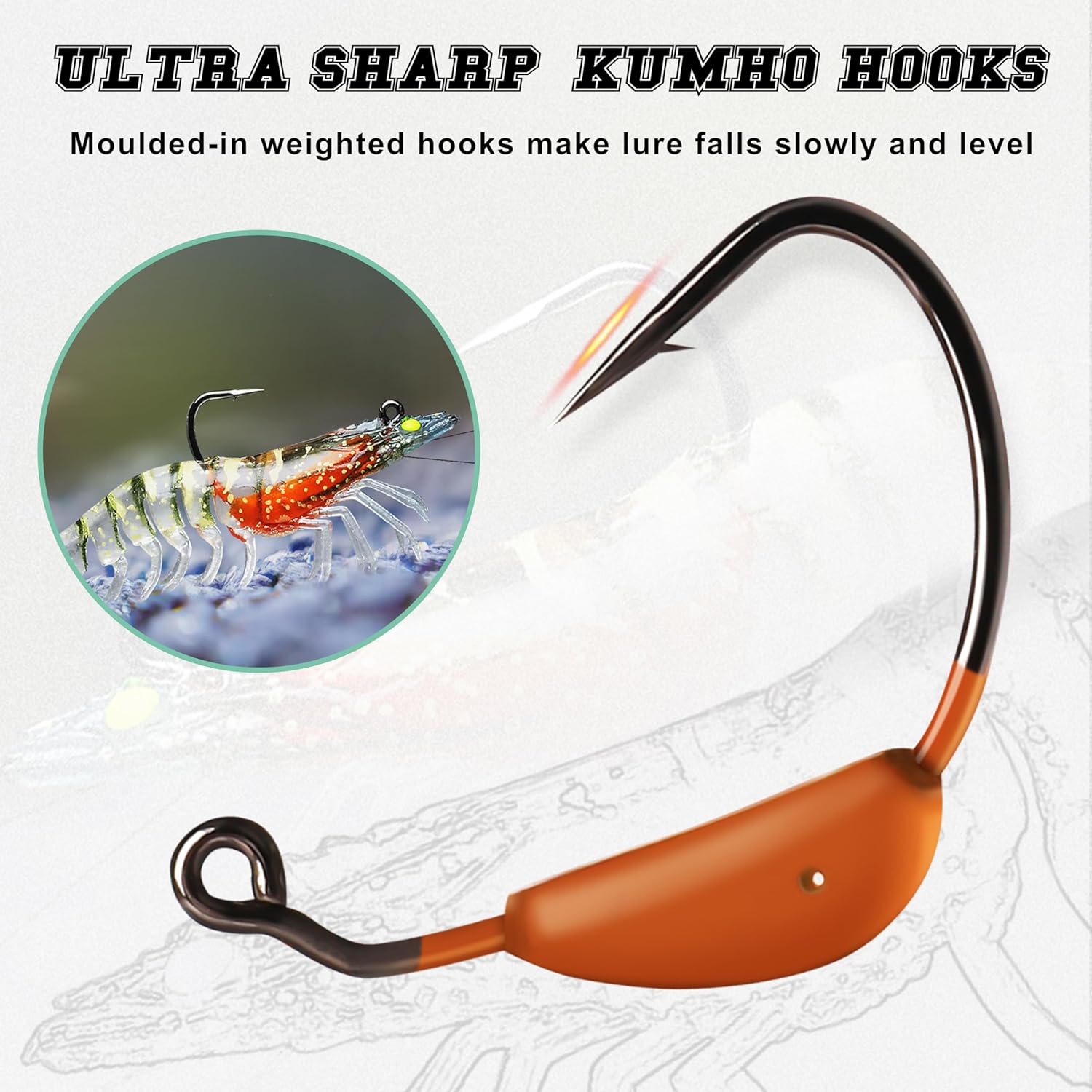 TRUSCEND Easy Catch Pre-Rigged Soft Fishing Lures, Super Durable TPE Swimbaits for More Bite, Well-Made Premium Fishing Gifts for Bass Crappie Trout Walleye, Saltwater Freshwater Baits Keep Separately