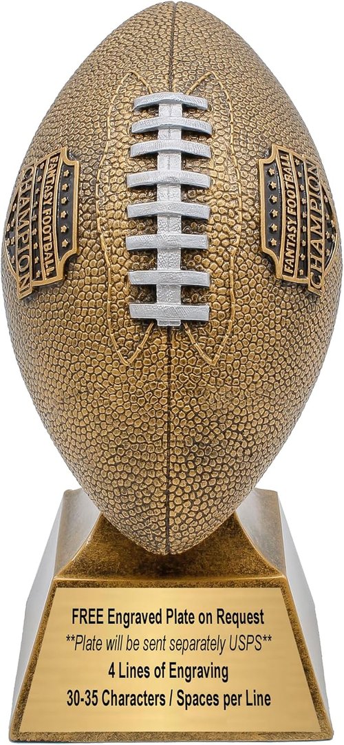 Decade Awards Fantasy Football Champion Trophy - Gold/Silver | 6" or 12" Tall with Custom Engraved Plate