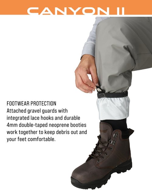 FROGG TOGGS Mens Canyon II Breathable Stockingfoot Chest Wader, Gray, Small US