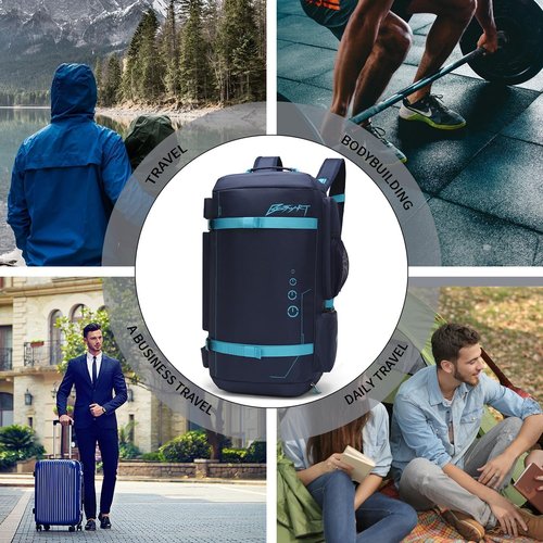 BE SMART 2 in 1 Convertible Gym Duffel Bags with Shoes Compartment - 40L Waterproof Extra Large Workout Backpack for Gym Men, Heavy Duty Sports Duffle Backpacks for Travel, Hiking, Camping, Carry On