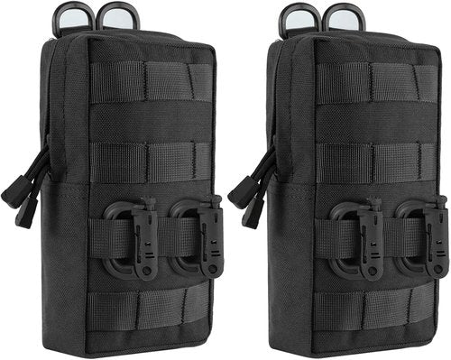 2 Pack Molle Pouches - Tactical Water-Resistant EDC Utility Bags | Compact Design for Everyday Use