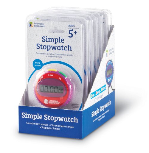 Learning Resources Simple Stopwatch - 6 Pieces, Ages 5+ Early Childhood Education Materials, Teacher Supplies