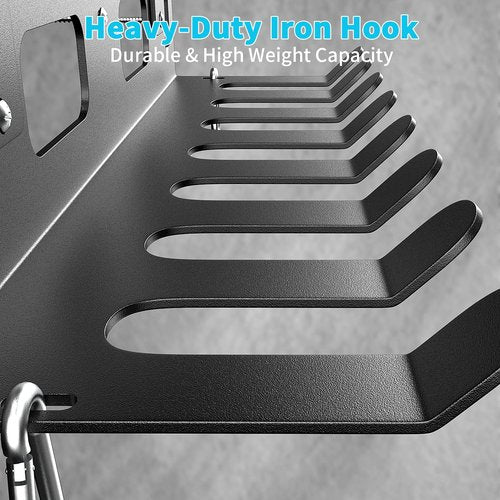 KHAMAL Multi-Purpose Gym Equipment Storage Rack for Resistance Bands - Gym Wall Storage for Exercise Bands, Yoga mat, Jump Ropes, Weight Belts, Straps, Hula Hoop