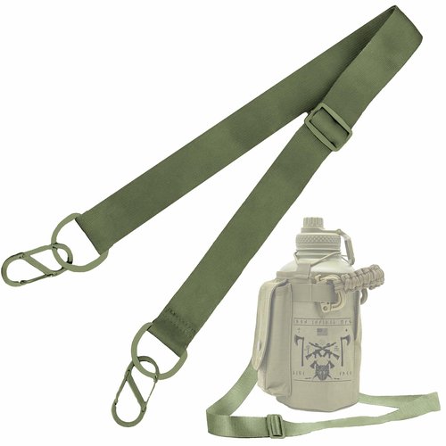 Iron Infidel Shoulder Strap for 64oz & 32oz Battle Bottle I Hands-Free Water Bottle Carrier Strap I Comfortable, Adjustable Crossbody Sling I Versatile, Durable I Hiking, Camping, Everyday Use (Green)