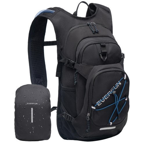 EVERFUN Insulated Hydration Water Backpack 18L with 2L Bladder Rain Cover, Hydro Pack Bag Daypack with Storage for Women Men Hiking, Cycling, Skiing, Running, Festivals