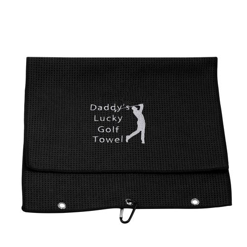 Dad Golf Towel Embroidered Golf Towel Gift Daddy’s Lucky Golf Towel Golf Father Gift Golf Towel Gift Papa Golf Towel (Daddy’s Lucky Golf Towel)