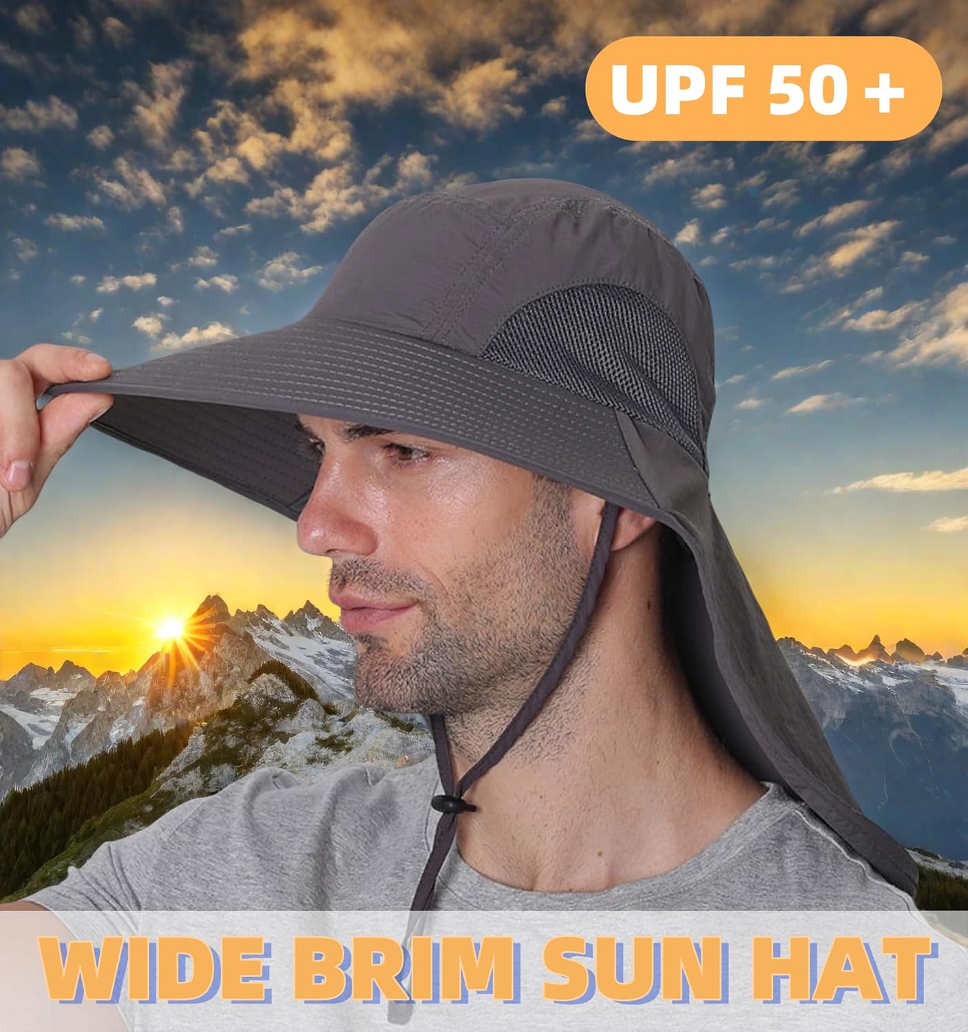 Skiennix Quick-Dry Sun Hat | Lightweight UPF50+ Outdoor Protection for Men and Women