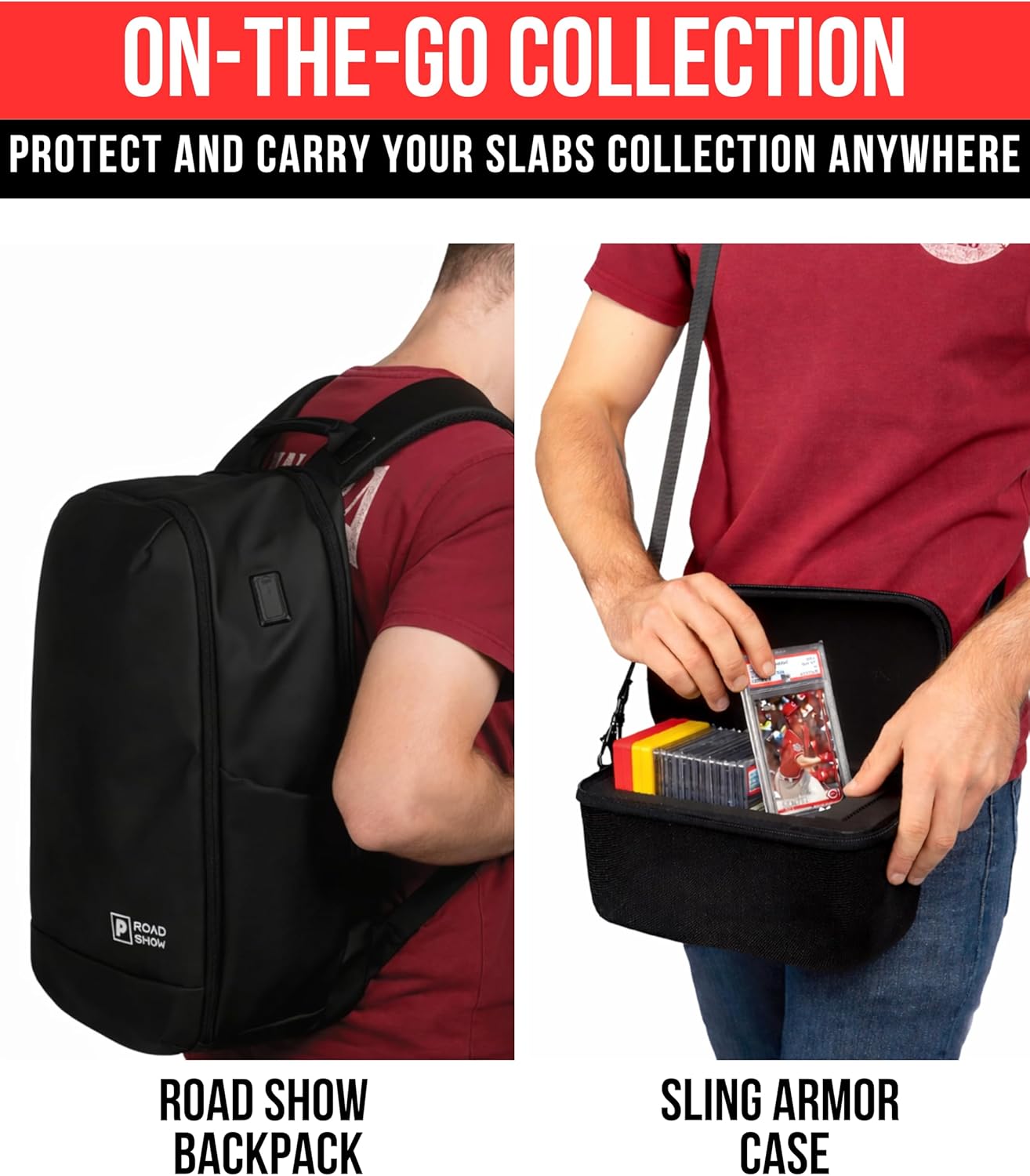 SLAB ARMOR Graded Card Storage Box - 3 Row Case for 120+ PSA Slabs | Black with TSA Approved Lock