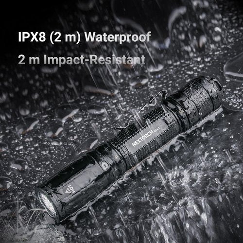 NEXTORCH E51D Rechargeable Flashlight High Lumen, 2100 Lumen Tactical Flashlight with 3 Mode & Strobe for Outdoor Hiking, Daily Overhaul, Camping, Proximity Finding, Urban Commuting, Emergency Defense
