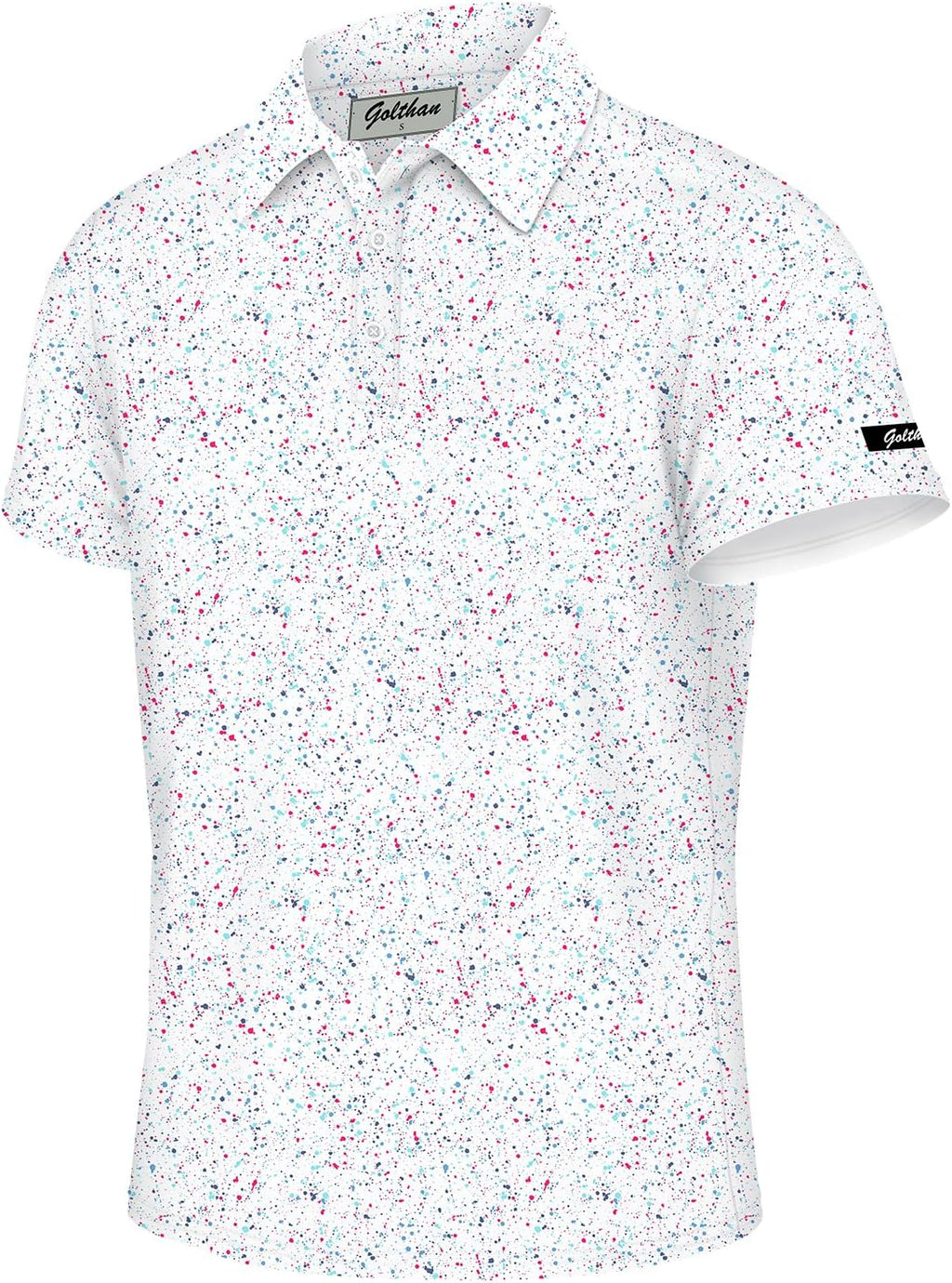 Skiennix Men's Golf Polo Shirt - Short Sleeve Dry Fit Performance with Moisture Wicking | Casual Print Design