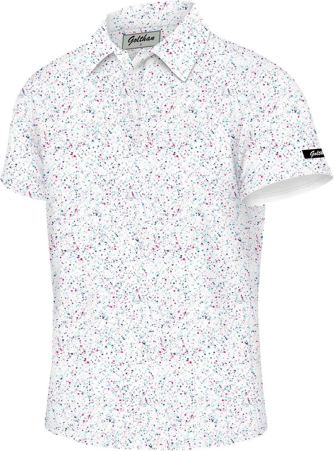Skiennix Men's Golf Polo Shirt - Short Sleeve Dry Fit Performance with Moisture Wicking | Casual Print Design