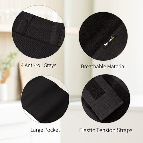 BraceUP Plus Size Back Brace for Woman and Man - Extra Large Lower Back Support with Straps and Compressions, Back Pain Relief, Abdominal Plus Size Binder (3XL 52-62 In)