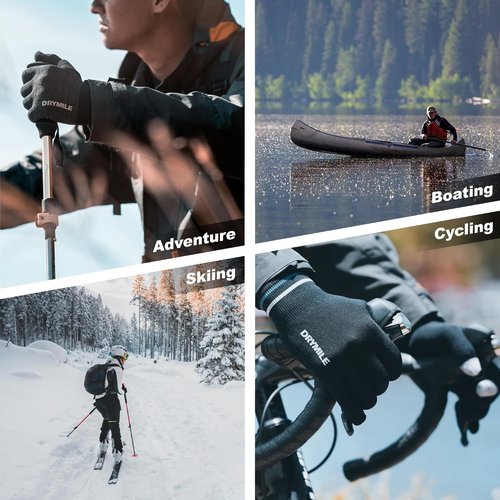 DRYMILE HYLA Waterproof Dexterity Gloves - All-Weather Wool Blend for Men & Women | Touchscreen & Non-Slip Grip