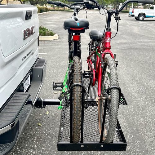 MaxxHaul 50641 Cargo Carrier Rack - 2-in-1 Hitch Mount for Bikes | 60" x 20" | 500 lb Capacity