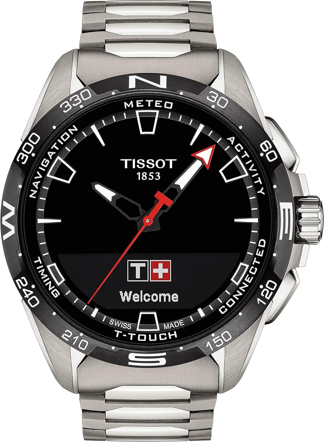 Tissot T-Touch Connect Solar Watch - Antimagnetic Titanium Case, Grey Strap, 23mm | Swiss Quartz