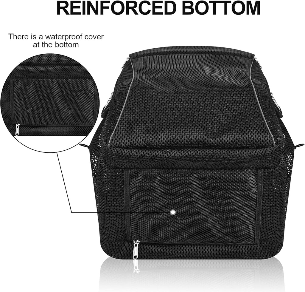 USPECLARE Heavy Duty X-Large Mesh Backpack - Semi-Transparent Design with Rain Cover for School & Travel