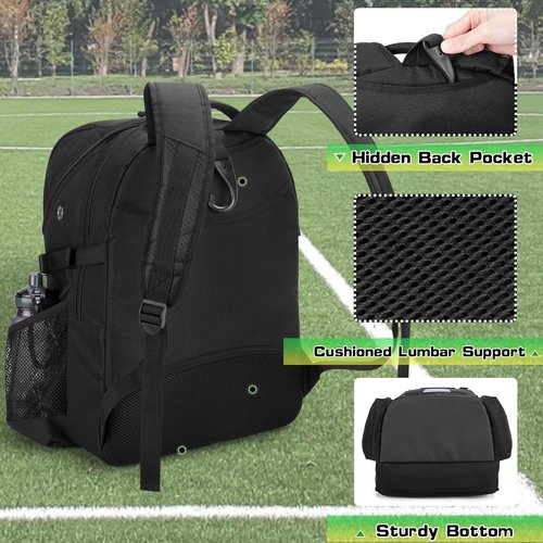DSLEAF Soccer Backpack - Versatile Basketball Bag with Ball & Shoe Compartment | Ideal for Training