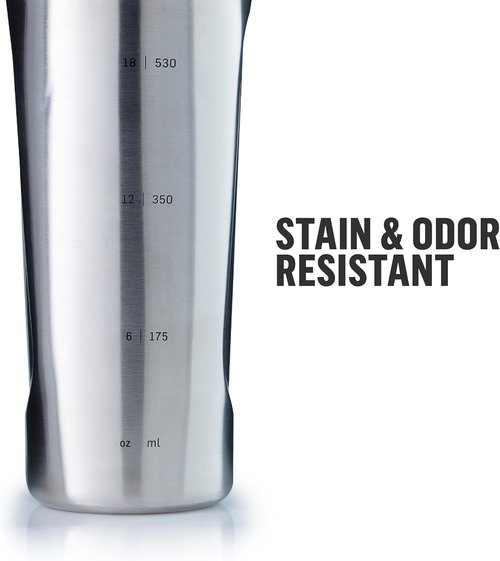 BlenderBottle Radian Shaker Cup - Insulated Stainless Steel Water Bottle, 26-Ounce, Matte Black