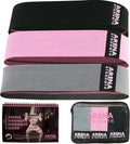 Arena Strength Fabric Booty Bands - Premium Resistance Bands for Legs & Butt | Includes Workout Guide & Carry Case