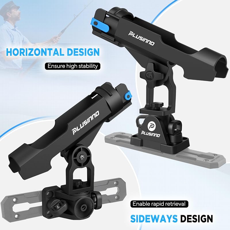 2 Pack Kayak Fishing Rod Holder for Boat, 360° Adjustable Rod Holders