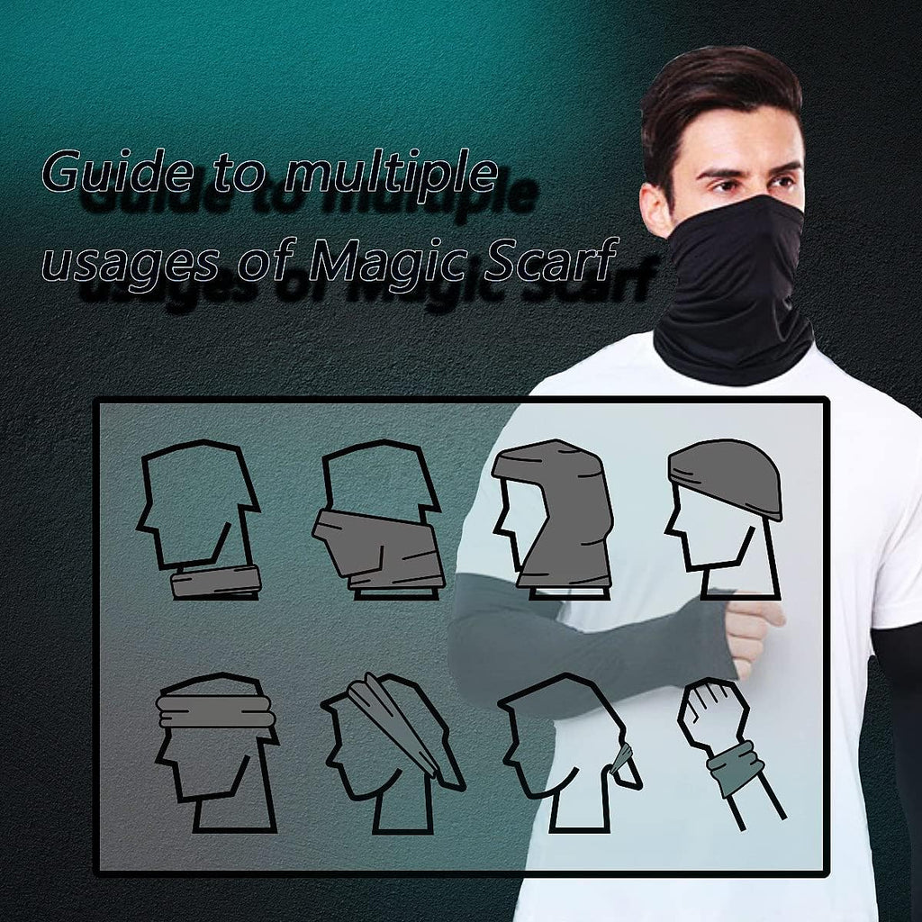 Skiennix Neck Gaiter Face Cover - Breathable Sun & Dust-Proof Scarf for Cycling, Running, Hiking