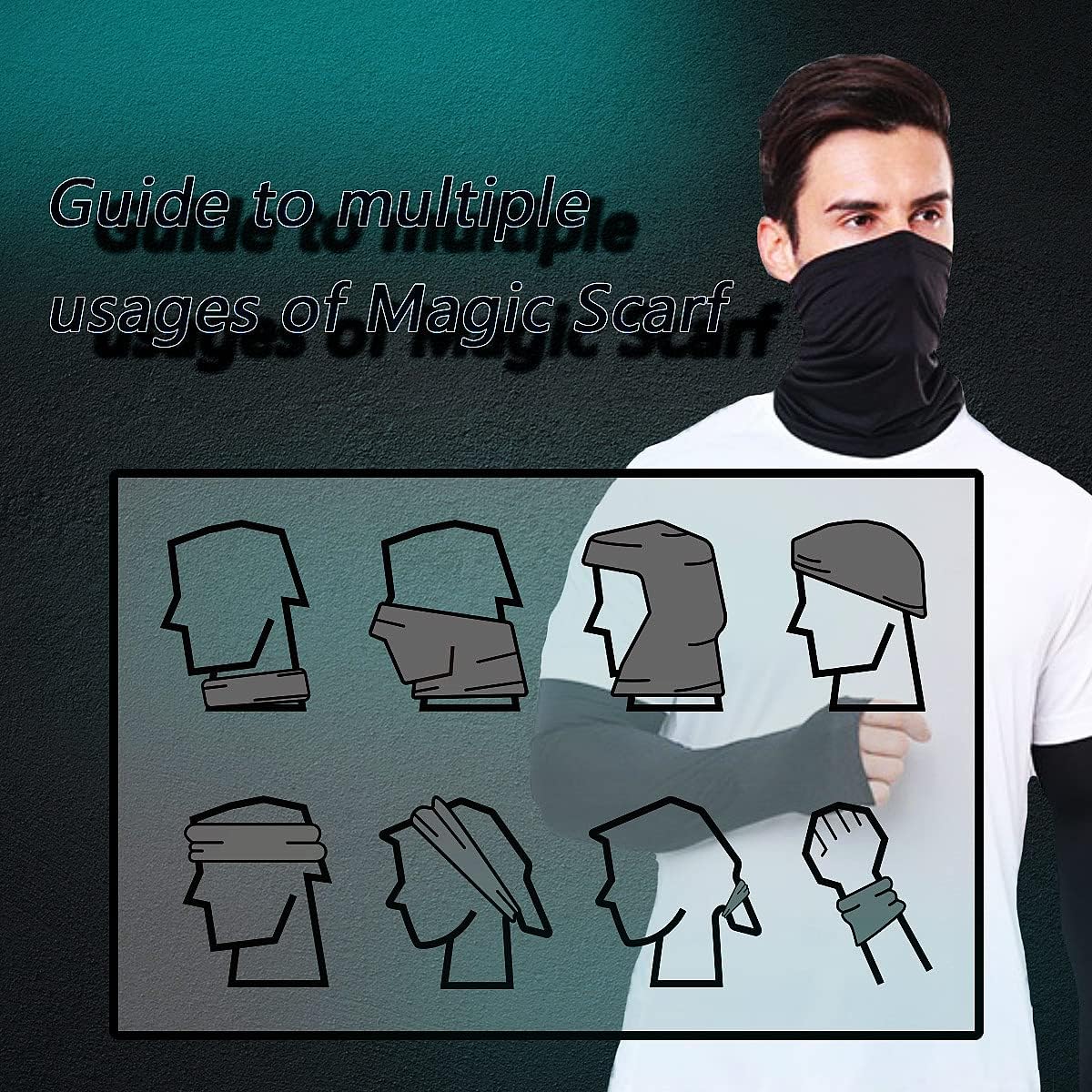 Skiennix Neck Gaiter Face Cover - Breathable Sun & Dust-Proof Scarf for Cycling, Running, Hiking